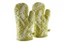 Amazon Brand - Solimo 100% Cotton Padded Oven Gloves Fern...