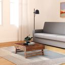 Amazon Brand - Solimo Culter Square Coffee Table with Foldable Legs (Solid Sheesham Wood, Natural Finish)...