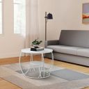 Amazon Brand - Solimo Cyprex Nesting Coffee Table (Metal & MDF Top, White)...