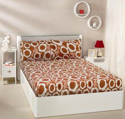 Amazon Brand - Solimo Daisy Daze Double Bedsheet with 2 Pillow Covers- 120 GSM-Multi_EWDBS78