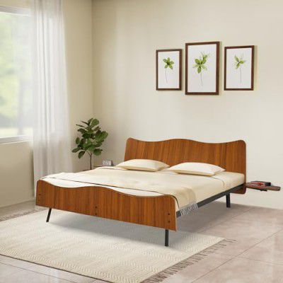 Amazon Brand - Solimo Darius Metal Queen Size Bed (Metal, Black)