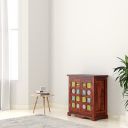 Amazon Brand - Solimo Deamflum Solid Sheesham Wood Sideboard Honey Finish, 2 Doors...