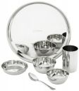 Amazon Brand - Solimo Dinner Set | Stainless Steel | Mirror Finish | Set of 6...