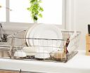 Amazon Brand - Solimo Dish Drainer, Stainless Steel (54 cm x 20 cm x 42 cm)...