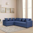Amazon Brand - Solimo Dolny 5- to 6-Person Sofa L Shape Sofa (Fabric, Blue)...