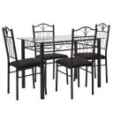 Amazon Brand - Solimo Dorado Glass 4 Seater Dining Set...