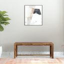 Amazon Brand - Solimo Dothan Solid Sheesham Wood 2 Seater Indoor Bench with Footrest (Natural Finish)...
