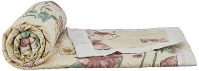 Solimo Double Microfiber Quilt | 100% Microfiber Exterior | 120 GSM | for Mild Winters and AC Rooms (Geometric Pastel)