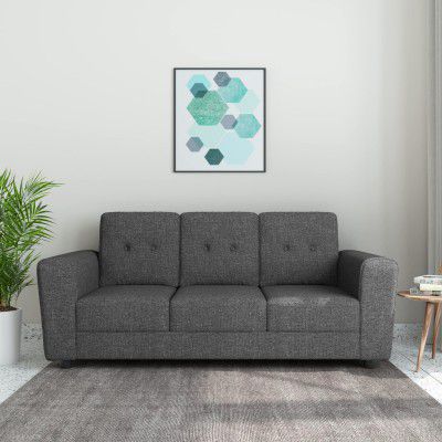 Amazon Brand - Solimo Duyce 3 Seater Sofa (Fabric, Grey)