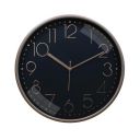 Amazon Brand - Solimo Embossed Metallic Analog Wall Clock, Silent Sweep, Numeric Time Indicator (12 Inches, Black and White)...