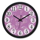 Amazon Brand - Solimo Engineered Wood Paisley Wall Clock - (12-inch, Black, Silent Movement)...