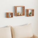 Amazon Brand - Solimo Engineered Wood Wall Shelves |Brown...