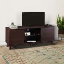 Amazon Brand - Solimo Enkindle Engineered Wood 2 Door TV Unit with 6 Shelves (Dark Elm Colour)...