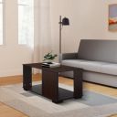 Amazon Brand - Solimo Enkindle Engineered Wood Coffee Table with 1 Shelf (Dark Elm Colour)...