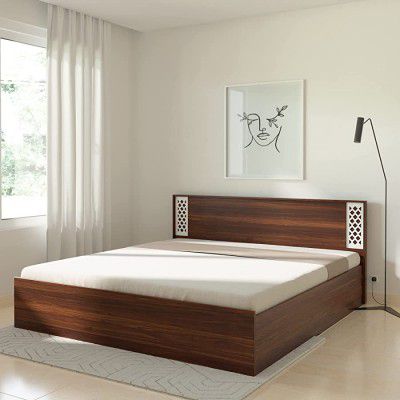 Amazon Brand - Solimo Euphora Engineered Wood King Bed with storage 