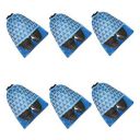 Amazon Brand - Solimo Fabric Shoe Pouch with String, Triangles, Set of 6...