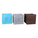 Amazon Brand - Solimo Fabric Storage Box, Medium, Set of 3, Multicolor...