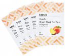 Amazon Brand - Solimo Face Sheet Mask, Peach, Pack of 5...