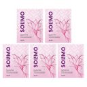 Amazon Brand - Solimo Face Sheet Mask with Aloe Vera, Brown Algae and Caviar Extract (Pack of 5)...