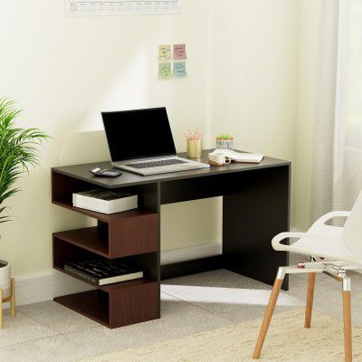 Amazon Brand - Solimo Fame Engineered Wood Study Desk (Walnut & Black)