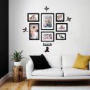 Amazon Brand - Solimo Family Tree Photo Frame Set Of 7 |Mixed Sizes (Black), 30L X 20W CM...