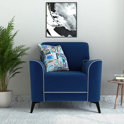 Amazon Brand - Solimo Fensmark 1 Seater Sofa (Fabric, Royal Blue)