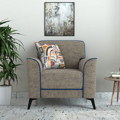 Amazon Brand - Solimo Fensmark 1 Seater Sofa (Fabric, Sand Brown)