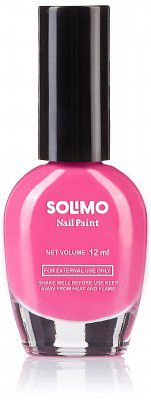 Amazon Brand - Solimo Fiery Pink Nail Polish, 12 ml