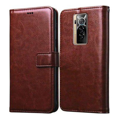 Amazon Brand - Solimo Flip Leather Mobile Cover (Soft, Flexible & Kickstand Back case) 