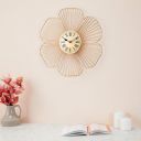 Amazon Brand - Solimo Flower Iron Hanging Metal Decorative Wall Clock...