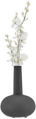 Solimo Flower Vase with Rust-Resistant Coating | Gourd Vase - Textured Black