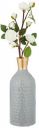 Amazon Brand - Solimo Flower Vase with Rust-Resistant Coating | Stylish and Easy-to-Clean Finish | Compact Design for Modern Décor | Bottle vase - Grey...