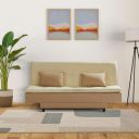 Amazon Brand - Solimo Freesia 3-Person Sofa Cum Bed (Fabric, Cream and Beige)...