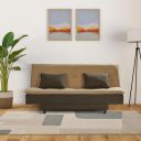 Amazon Brand - Solimo Freesia 3 Seater Sofa Cum Bed (Fabric, Beige and Brown)...