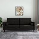 Amazon Brand - Solimo Fyford 3 Seater Sofa (Fabric, Brown)...