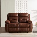 Amazon Brand - Solimo Garcin Manual 2 Seater Leatherette Recliner (Dark Brown)...