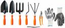Amazon Brand - Solimo Gardening Tool Set – Small Trowel, Cultivator, Weeder, Fork, Big Trowel, Pruner & Gloves (Set of 7)...
