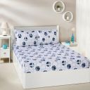 Amazon Brand - Solimo Geometrical 180 TC Cotton Double Bedsheet (Grey)...