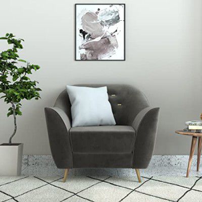 Amazon Brand - Solimo Glandore 1 Seater Sofa (Fabric, Graphite Grey)