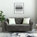 Amazon Brand - Solimo Glandore 2 Seater Sofa (Fabric, Graphite Grey)...