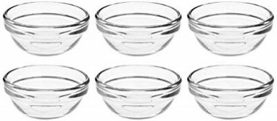 Amazon Brand - Solimo Glass Bowls Set (6 Pieces, 75ml, Transparent)