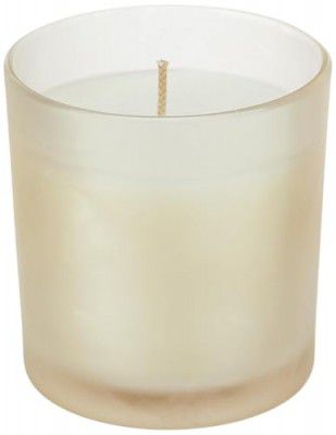 Amazon Brand - Solimo Glass Candle | Smokeless | No Residue | 40 Hours Burn Time (Frosted Jasmine)