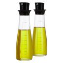 Amazon Brand - Solimo Glass Oil Dispenser 415ml | Hassle-Free Cleaning | Multi-Purpose Design | Spout for Precise Pouring | Air-Tight Seal | Sleek and Modern Design...
