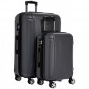 Amazon Brand - Solimo Grey Hardsided Luggage with TSA Lock, Set of 2 (78cm + 56.5 cm)...