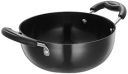 Amazon Brand - Solimo Heavy gauge, Non-toxic, Hard Anodized Deep Kadhai (Black, 1 L, Aluminium, 18 cm)...