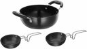 Amazon Brand Solimo Heavy Gauge NonToxic Hard Anodized Deep Kadhai  ...