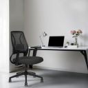 Amazon Brand - Solimo HIVE Fly Medium Back Ergonomic Office Chair- Swivel Desk Chair –Black...