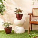 Amazon Brand- Solimo Indoor and Outdoor Round 10 Inch Sedona Flower Planter Pot Best - Set of 2...