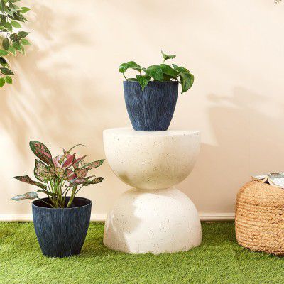 Amazon Brand- Solimo Indoor and Outdoor Round 9 Inch Sonet Flower Planter Pot Best 