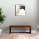 Amazon Brand - Solimo Interrobang 2 Seater Solid Sheesham Wood Bench (Honey Finish)...